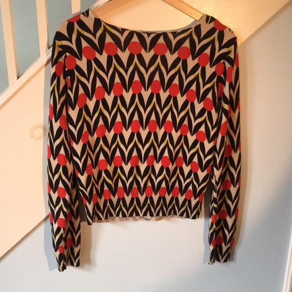 Printed cardigan. Nine West. Tie and buttons. - Picture 3 of 7